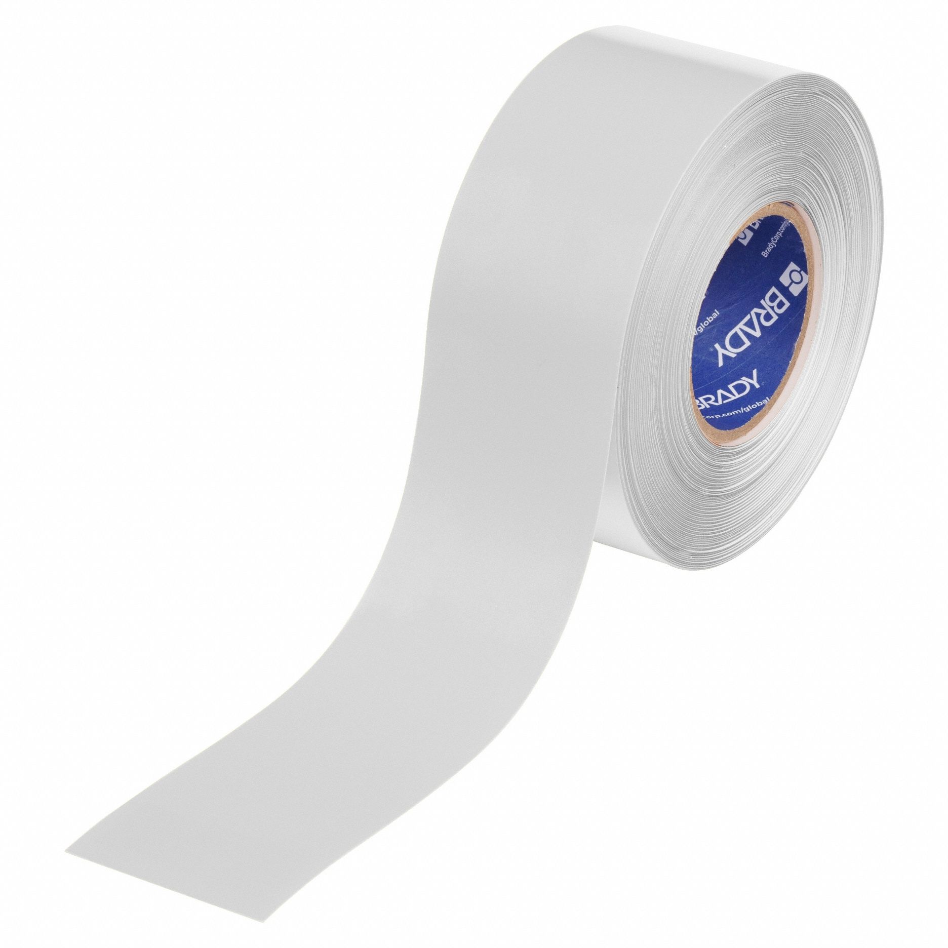 Floor Marking Tape: Solid, White, 3 in x 100 ft, 22 mil Tape Thick, Brady® ToughStripe® Max