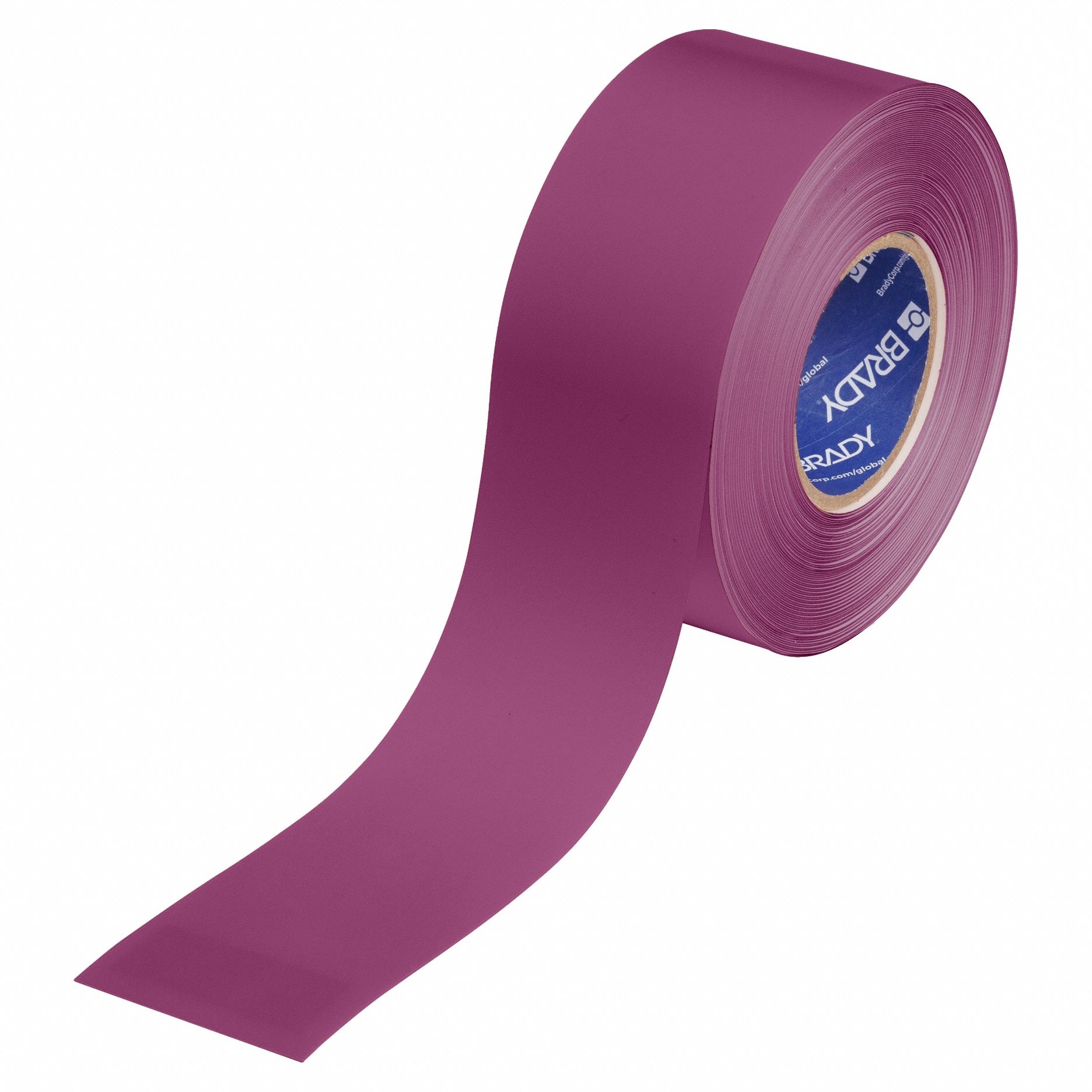 Floor Marking Tape: Solid, Purple, 3 in x 100 ft, 22 mil Tape Thick, Brady® ToughStripe® Max