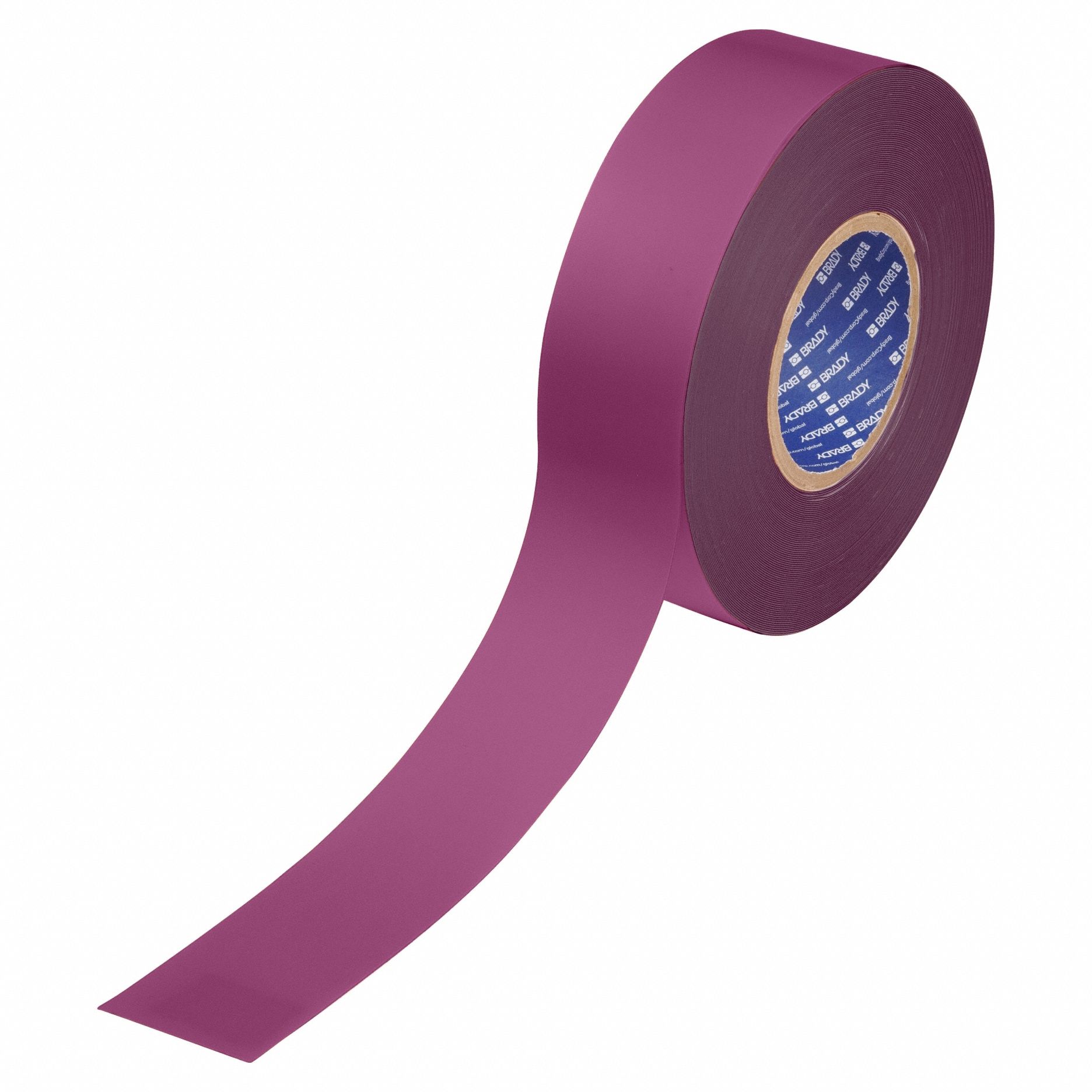 Floor Marking Tape: Solid, Purple, 2 in x 100 ft, 22 mil Tape Thick, Brady® ToughStripe® Max
