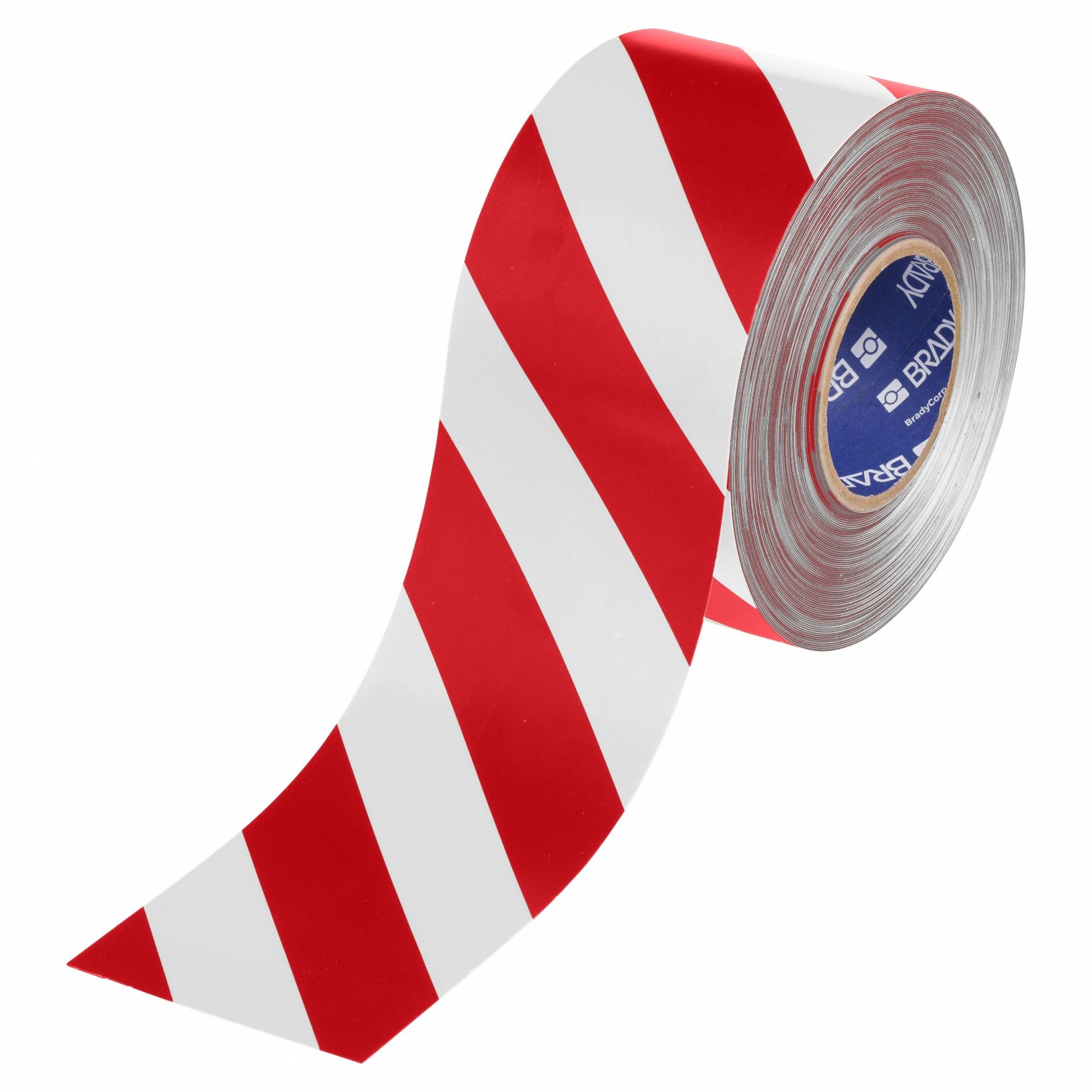 Striped, Red/White, Floor Marking Tape 818FW2177046 Grainger