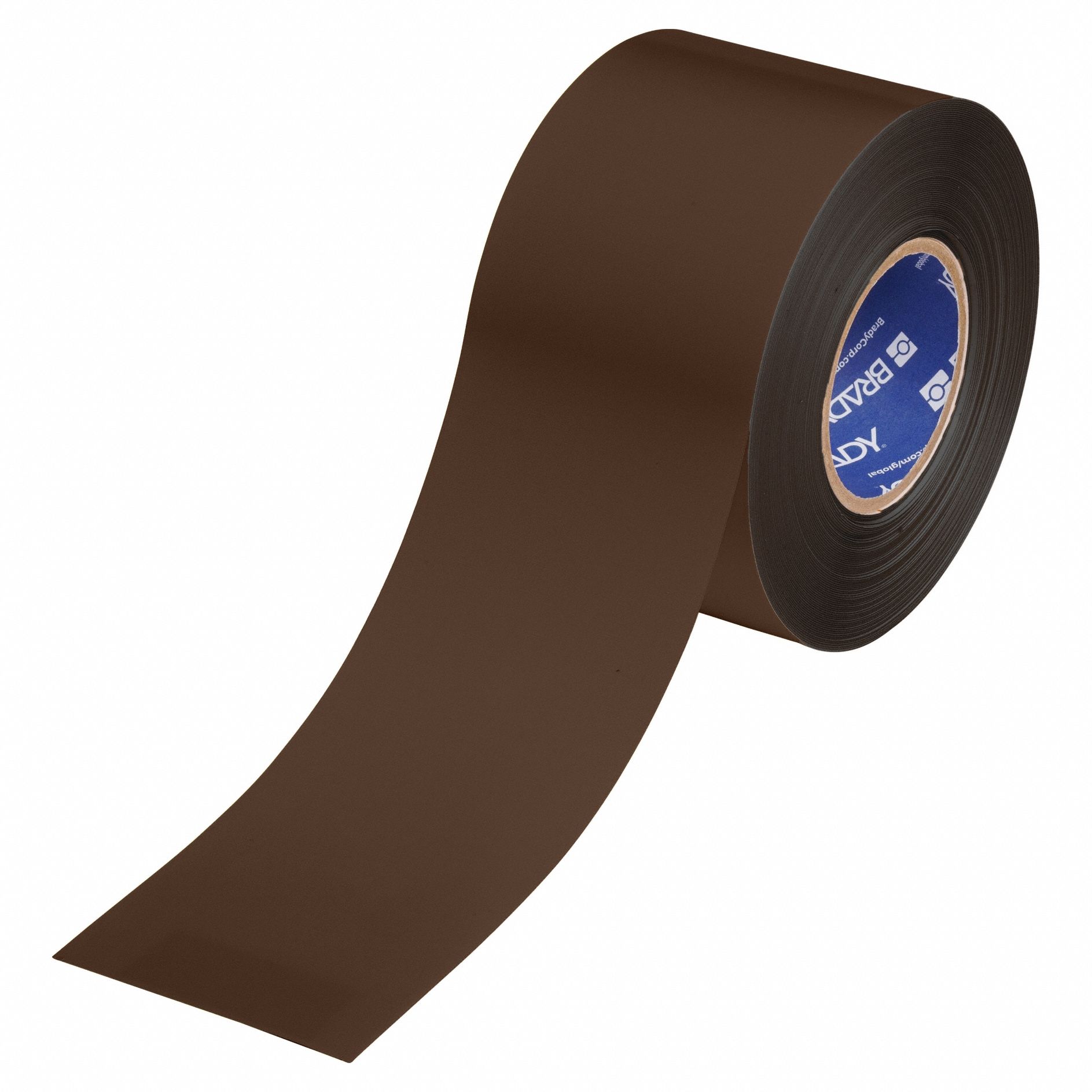 Floor Marking Tape: Solid, Brown, 4 in x 100 ft, 22 mil Tape Thick, Brady® ToughStripe® Max