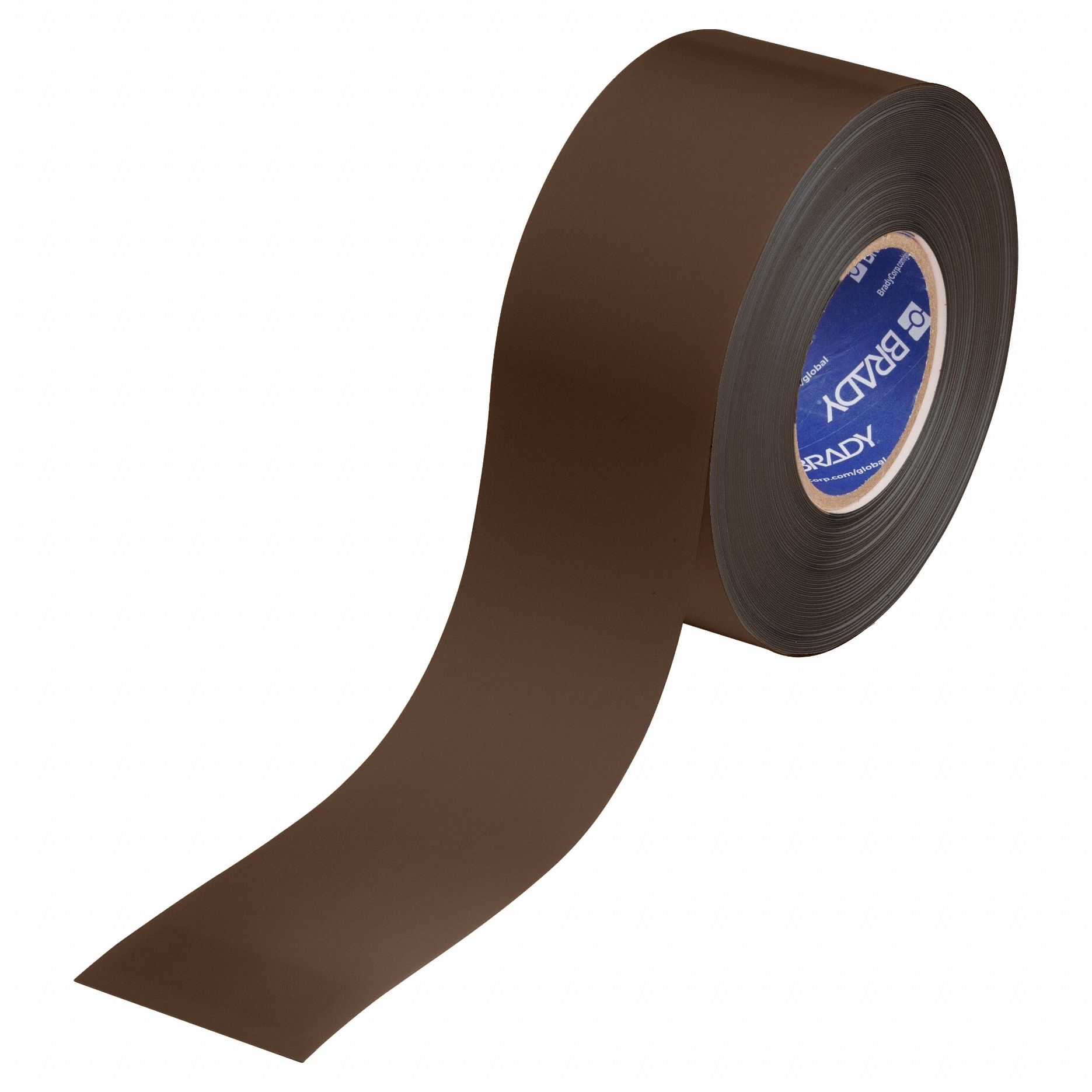 Floor Marking Tape: Solid, Brown, 3 in x 100 ft, 22 mil Tape Thick, Brady® ToughStripe® Max
