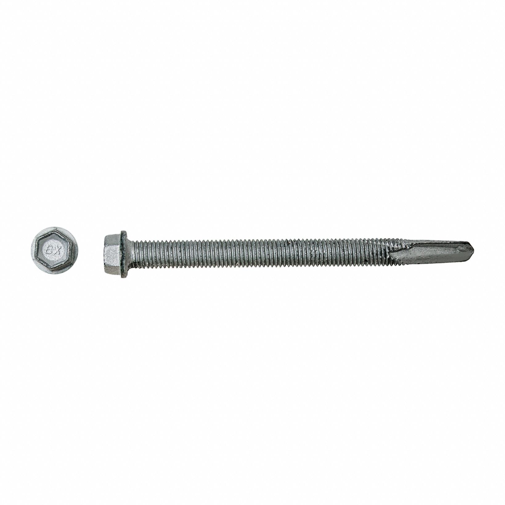 Self-Drilling Screw: 1/4 in Size, 3 in Lg, Steel, Climaseal™, Hex Washer, External Hex, 1, 000 PK