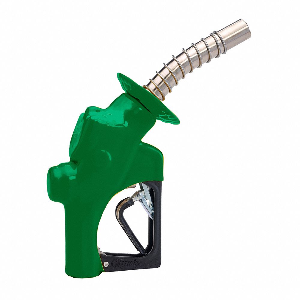 FuelNozzle Green 1in NPT 7inAlumSpout