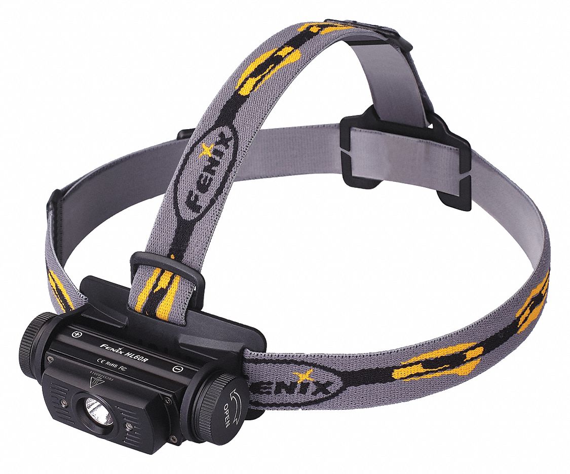 Industrial Headlamp: 950 Max Lumens Output, 3 hr Run Time on High Setting, Red Light