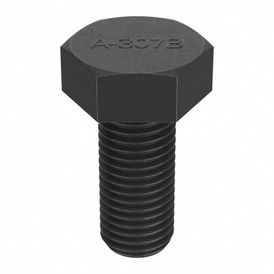 Steel, A307B, Heavy Hex Bolt - 41JU74