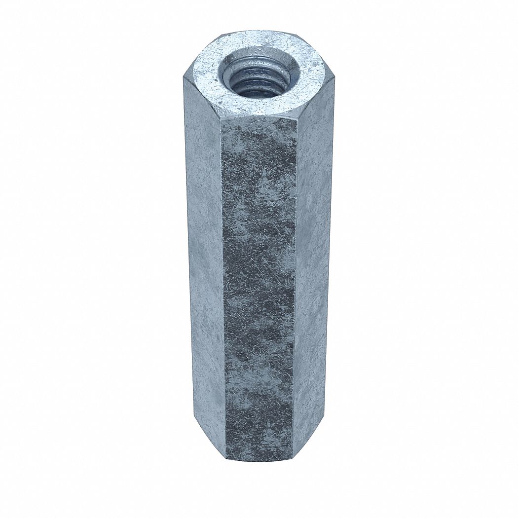 CplgNt, Stl, Zn, 1/4"-20, 7/16"x13/4", 360PK