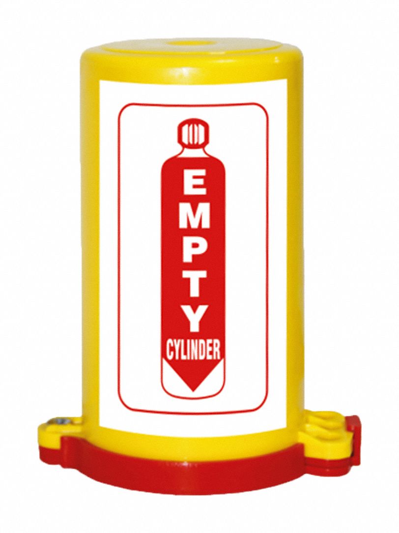 Cylinder Lockout, Empty Status, Poly, 4"x4"