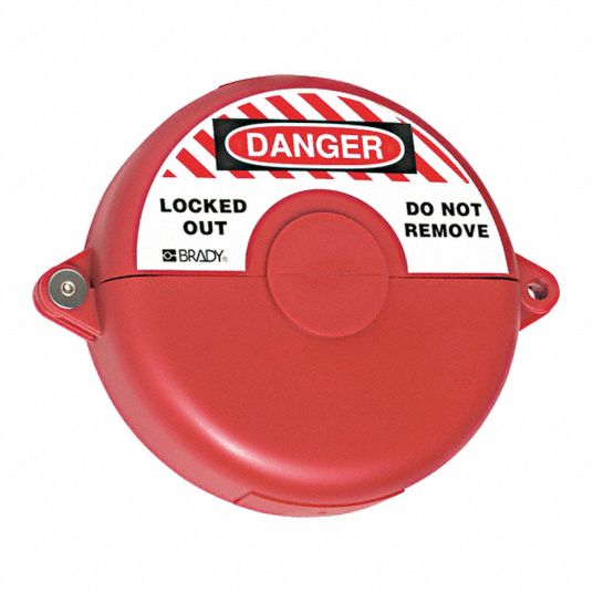 ABUS, For 6 1/2 in Max Hand Wheel Dia, Red, V307 Gate Valve Lockoout 5 ...