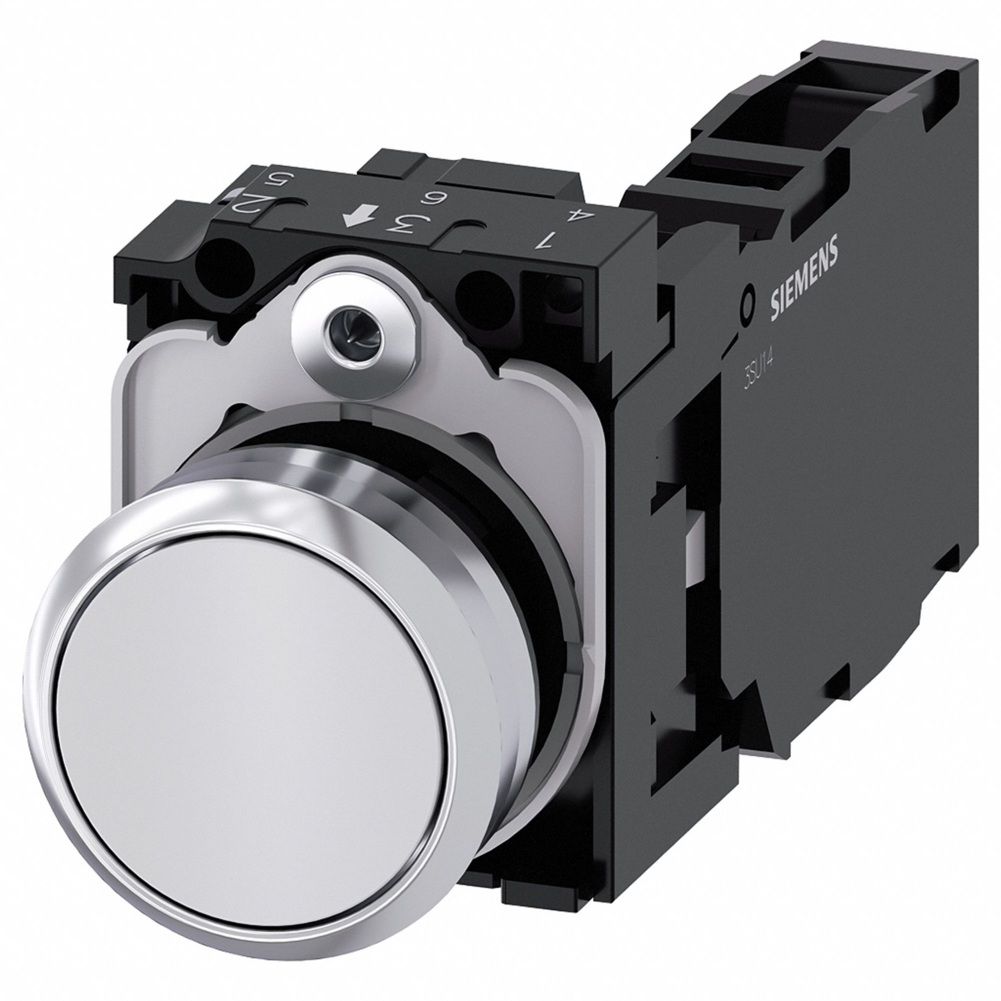 Flush Push Button Operator: Non-Illuminated, Flush Profile, Non-Metallic, 22 mm, 1NO/1NC