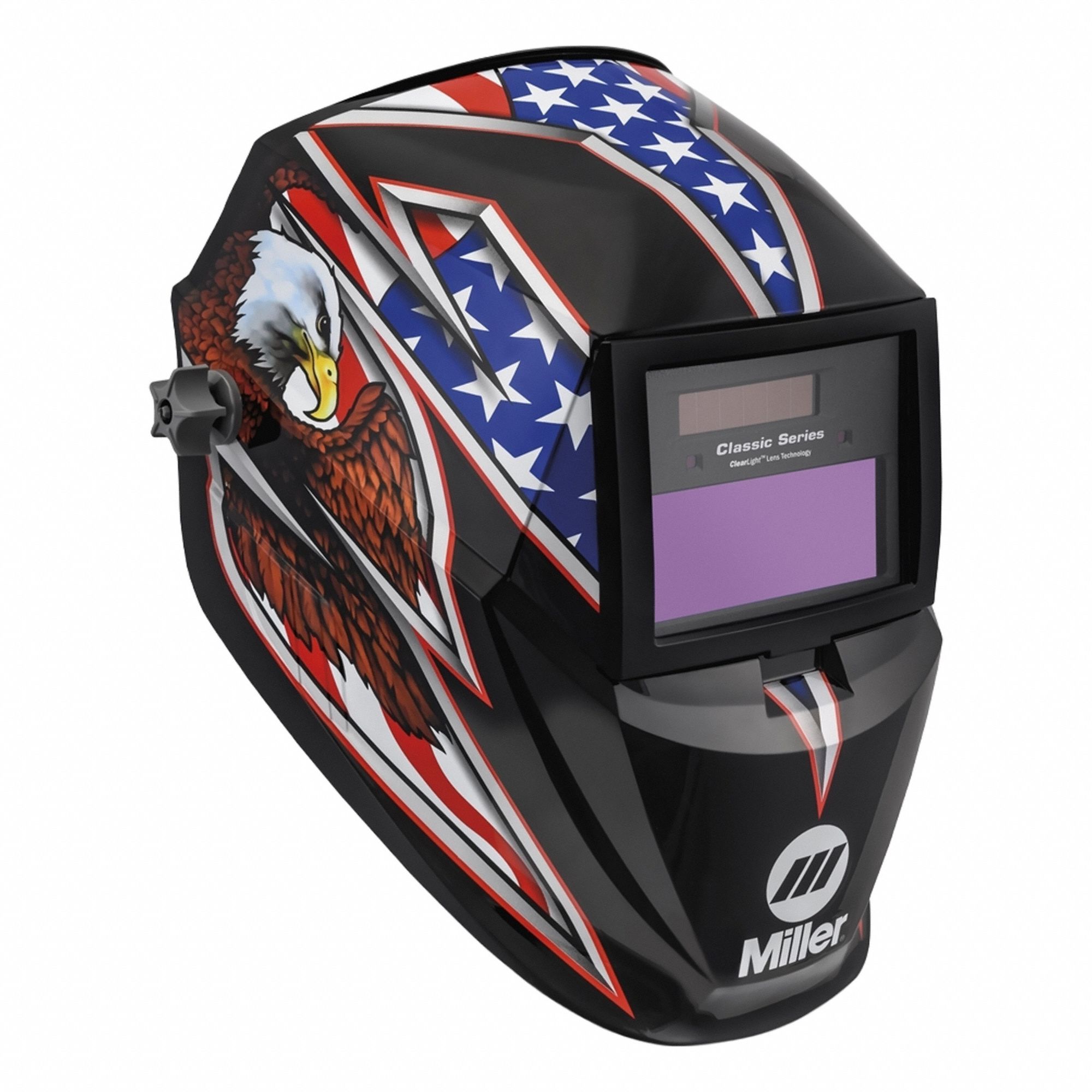 Welding Helmet: Auto-Darkening, 2 Arc Sensors, Black, W8/W9/W10/W11/W12/W13, 6 sq in, Digital