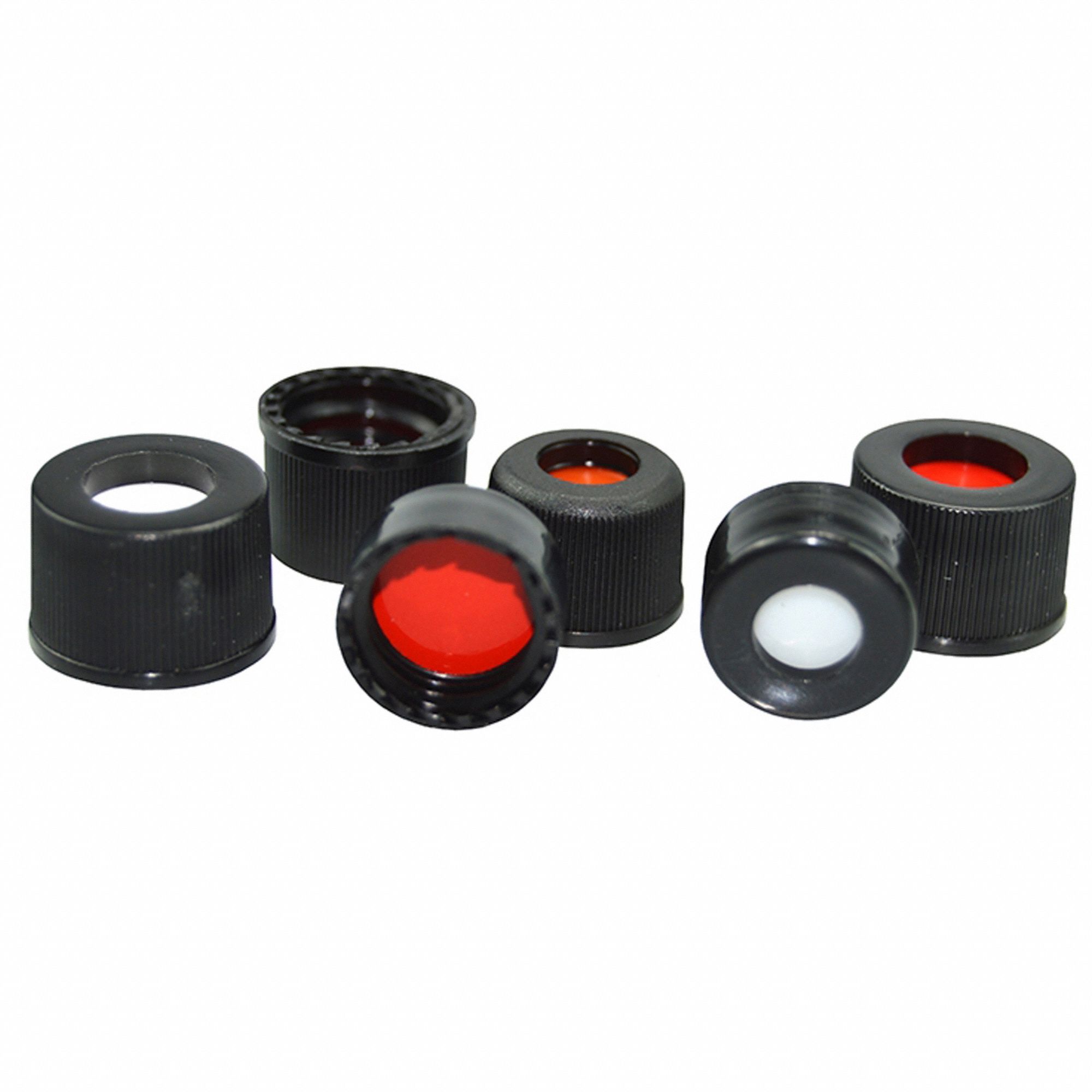 Cap: 24 mm Dia, Green, Polypropylene, PTFE/Silicone, 24-414 mm Screw Closure Size, Septa Included