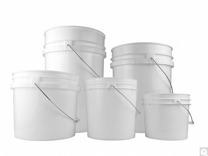 Pail, HDPE, White, Open Head, PK18