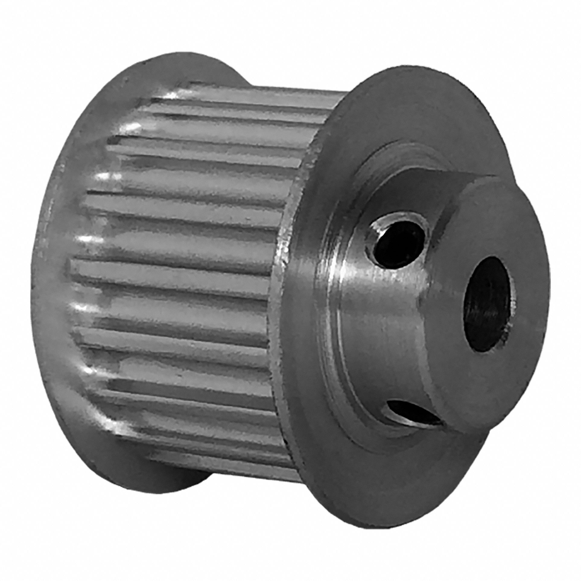 DAYTON Timing Pulley: Modified Curvilinear, Fixed, For GT Timing Belt Section, For 15 mm Belt Wd (MPN 18-5P15M6FA6). Key specifications — Brand: DAYTON; Finish: Clear Anodized; For Belt Series: Powerhouse®.