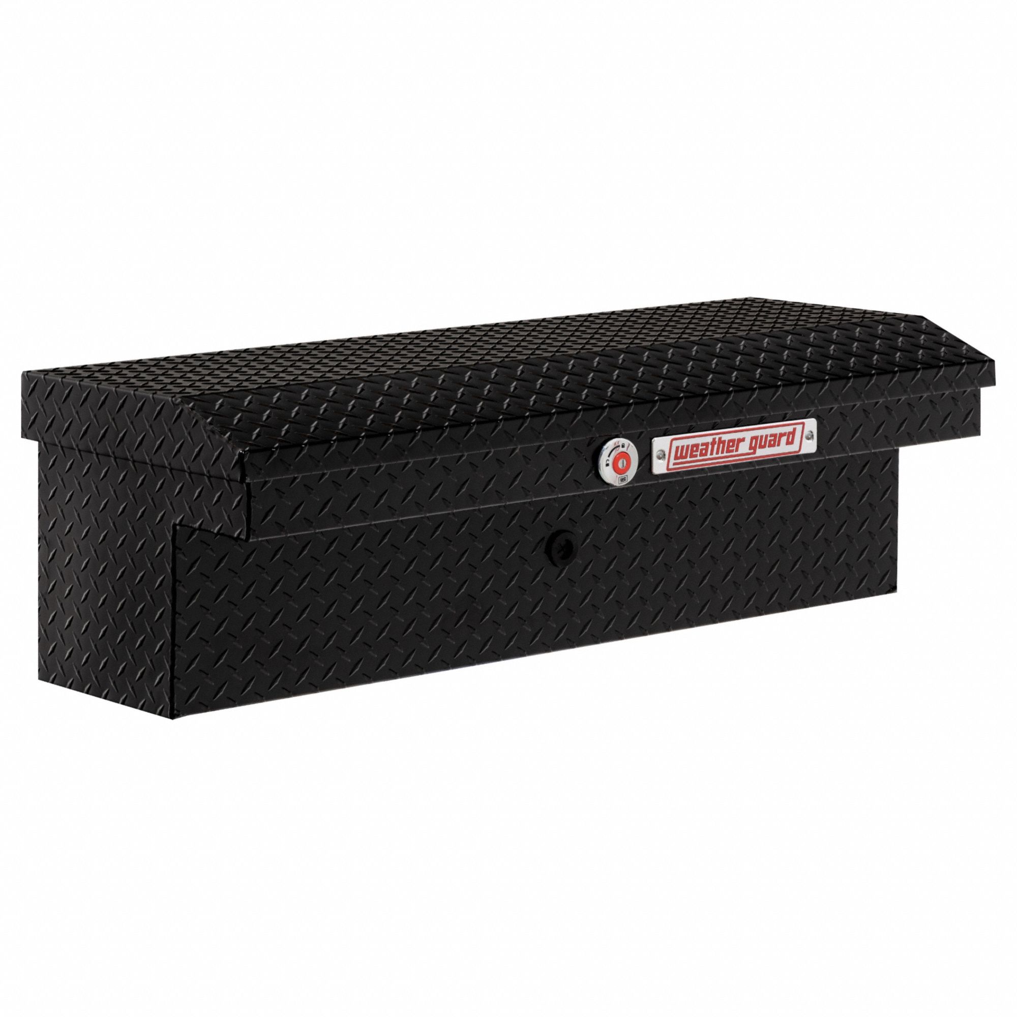 Side-Mount Truck Box: Side-Mount Truck Box, Aluminum, 13 in Overall Ht, Gloss Black