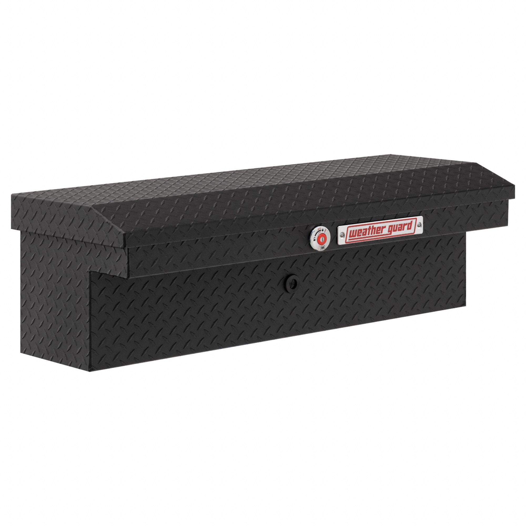 Side-Mount Truck Box: Side-Mount Truck Box, Aluminum, 13 in Overall Ht, Matte Black