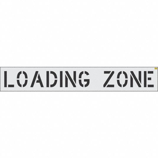 Loading Zone, 0.062 in Thick, Individual Stencil - 902WL5|4062-012 ...