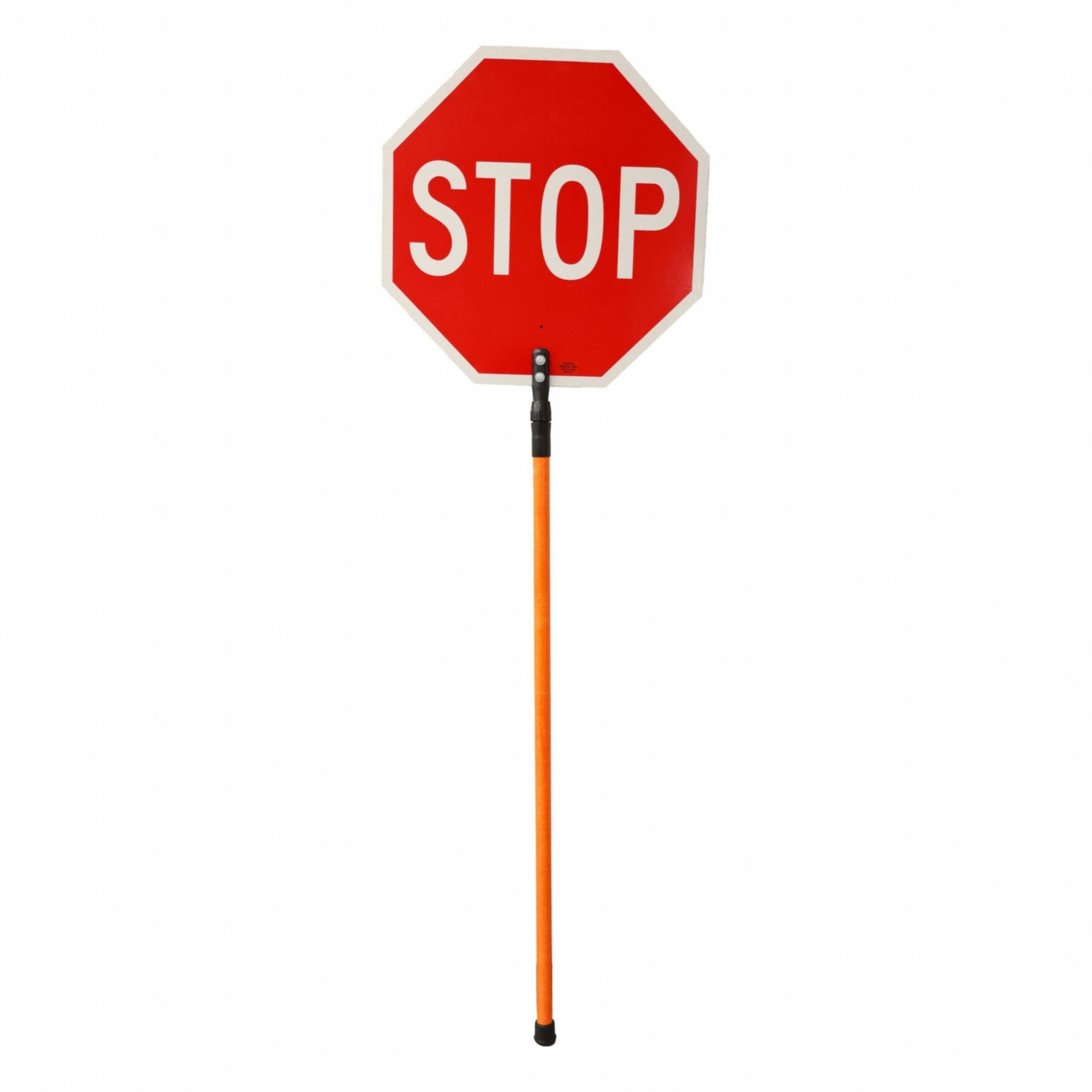 Stop Slow Paddle 24 x 24: Paddle Sign, 10 ft Overall Ht, 24 in Sign Ht
