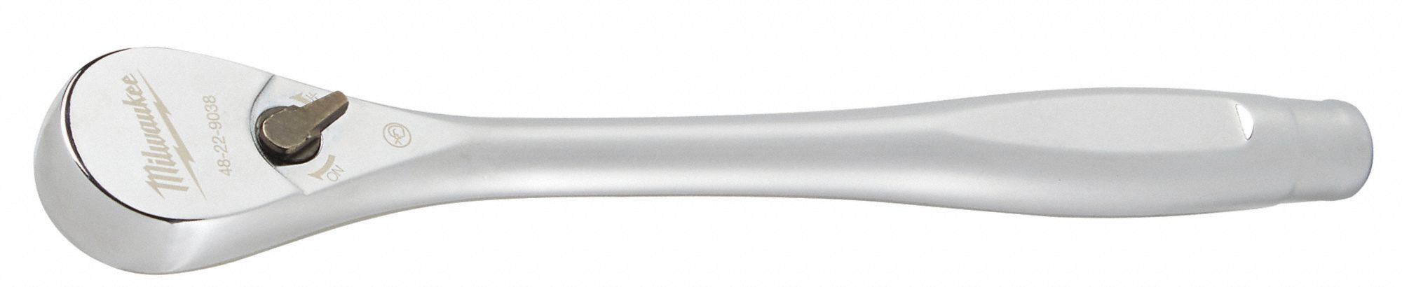 HAND RATCHET, 8 1/2 IN, CHROME, 3/8 IN