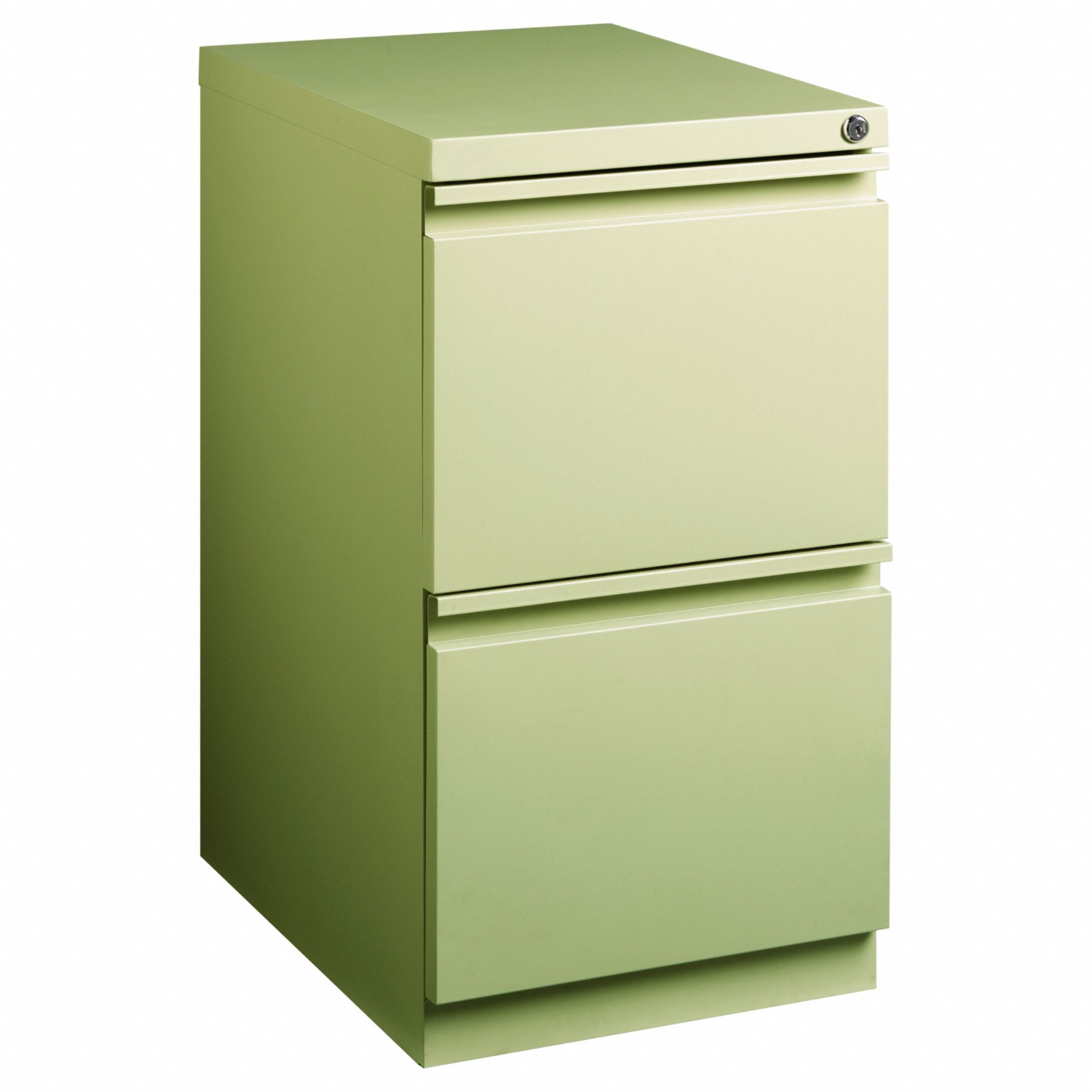 File Cabinet: Mobile Pedestal, 2 Drawers, Letter File Size, 27 3/4 in Overall Ht, Putty
