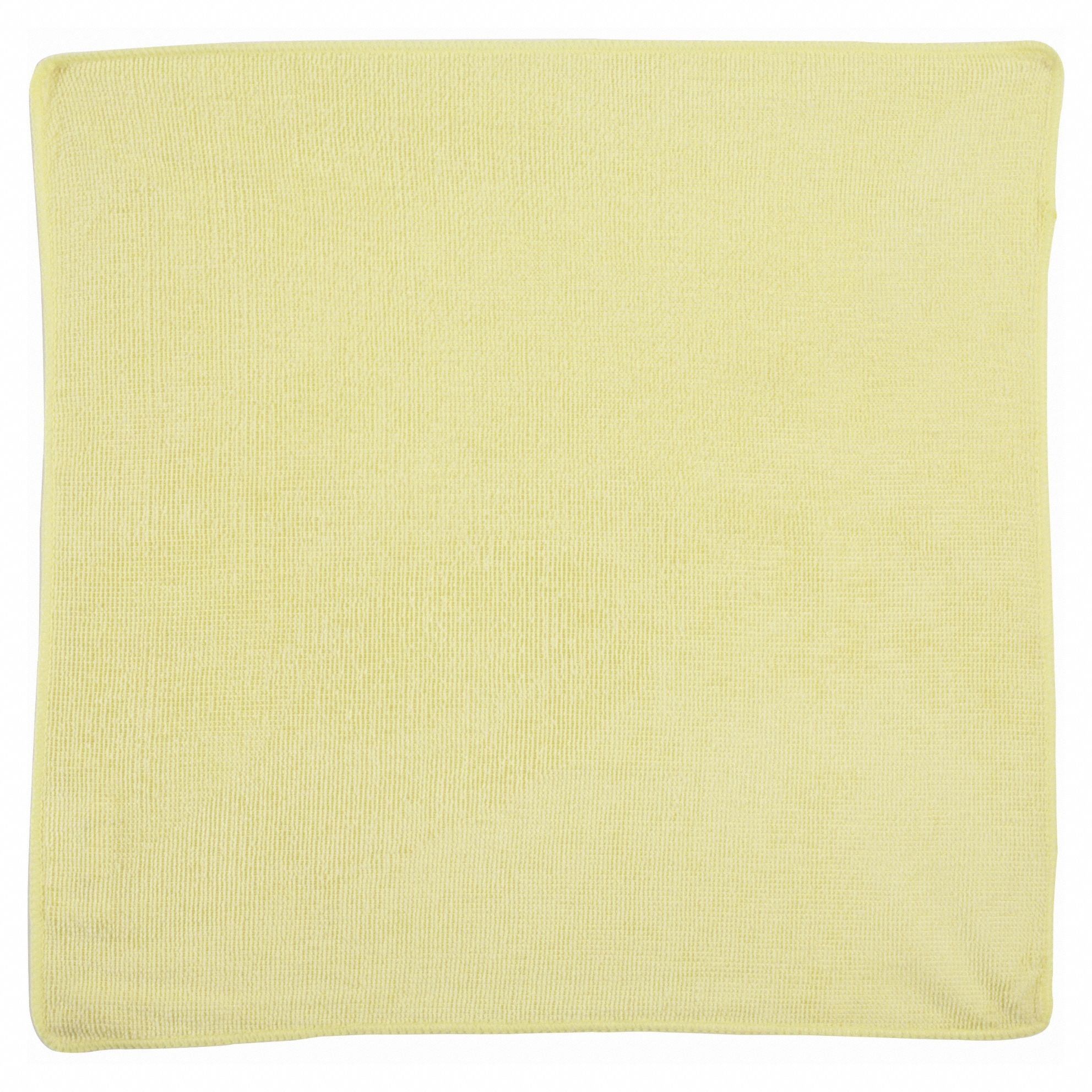 Microfiber Cloth: Microfiber, New, Yellow, 16 in x 16 in, Light Duty