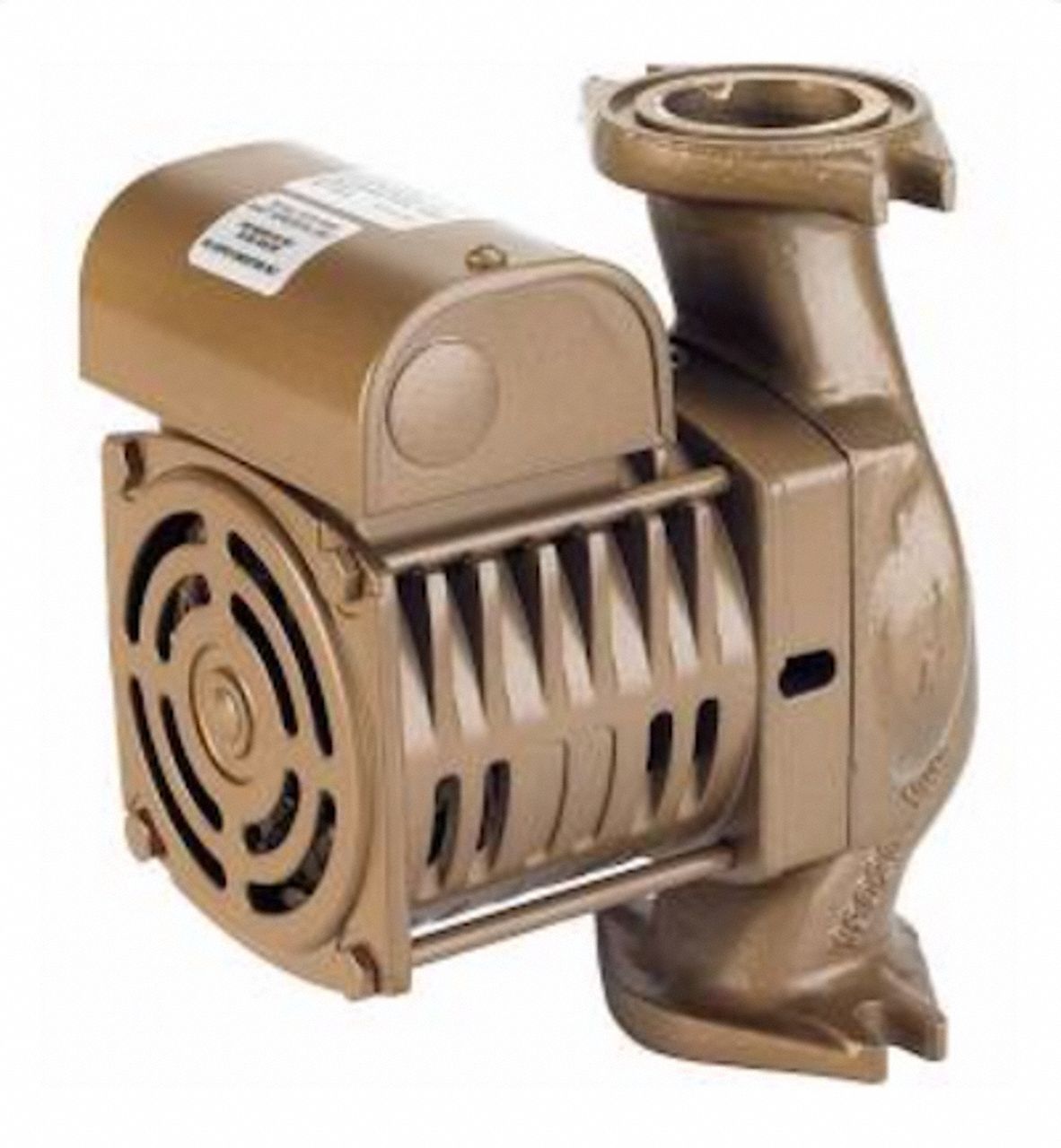 Circulating Pump: 1/6 hp HP, 120V AC, Bronze, 1, 40 gpm, 43 ft Max. Head, 6 13/32 in Face to Face