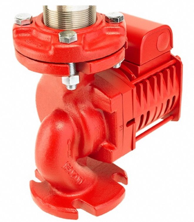 Hydronic Circulating Pump: 2/5 hp HP, 120V AC, Cast Iron, 1, 142 gpm, 26 ft Max. Head, Inline