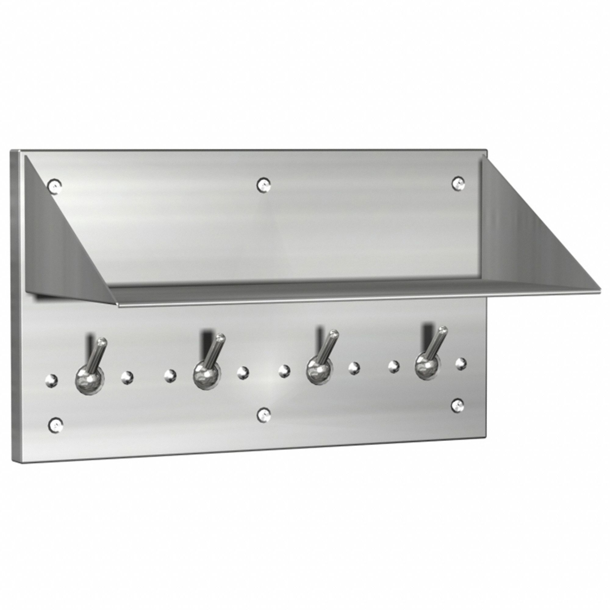 Bookshelf: 1824, Exposed, 10 1/2 in x 10 1/2 in x 8 3/4 in, Stainless Steel, Satin