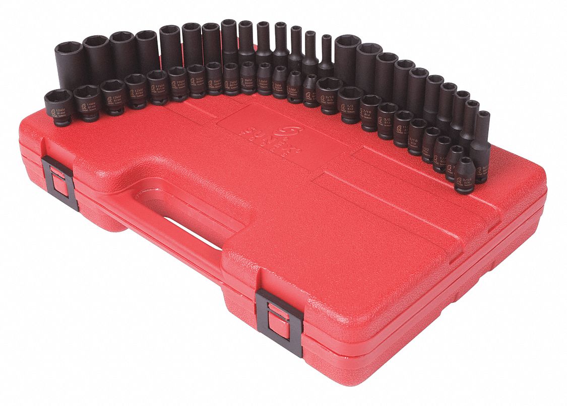 Drive Mstr Impct Socket Set 1/4 48 pcs.