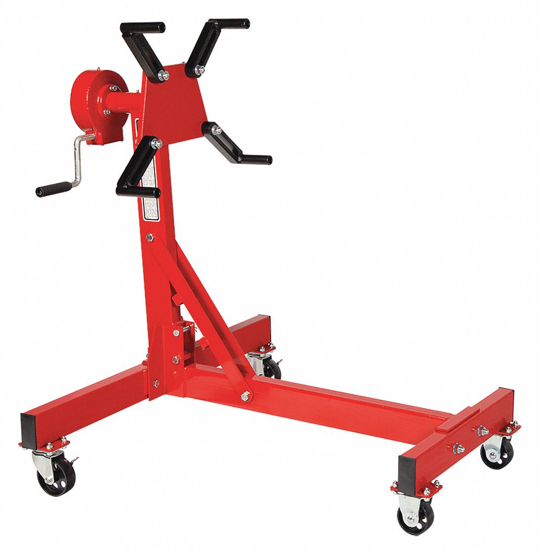 Deluxe Geared Engine Stand,1000 lb.: 0.5 ton Load Capacity, 36 in Overall Ht
