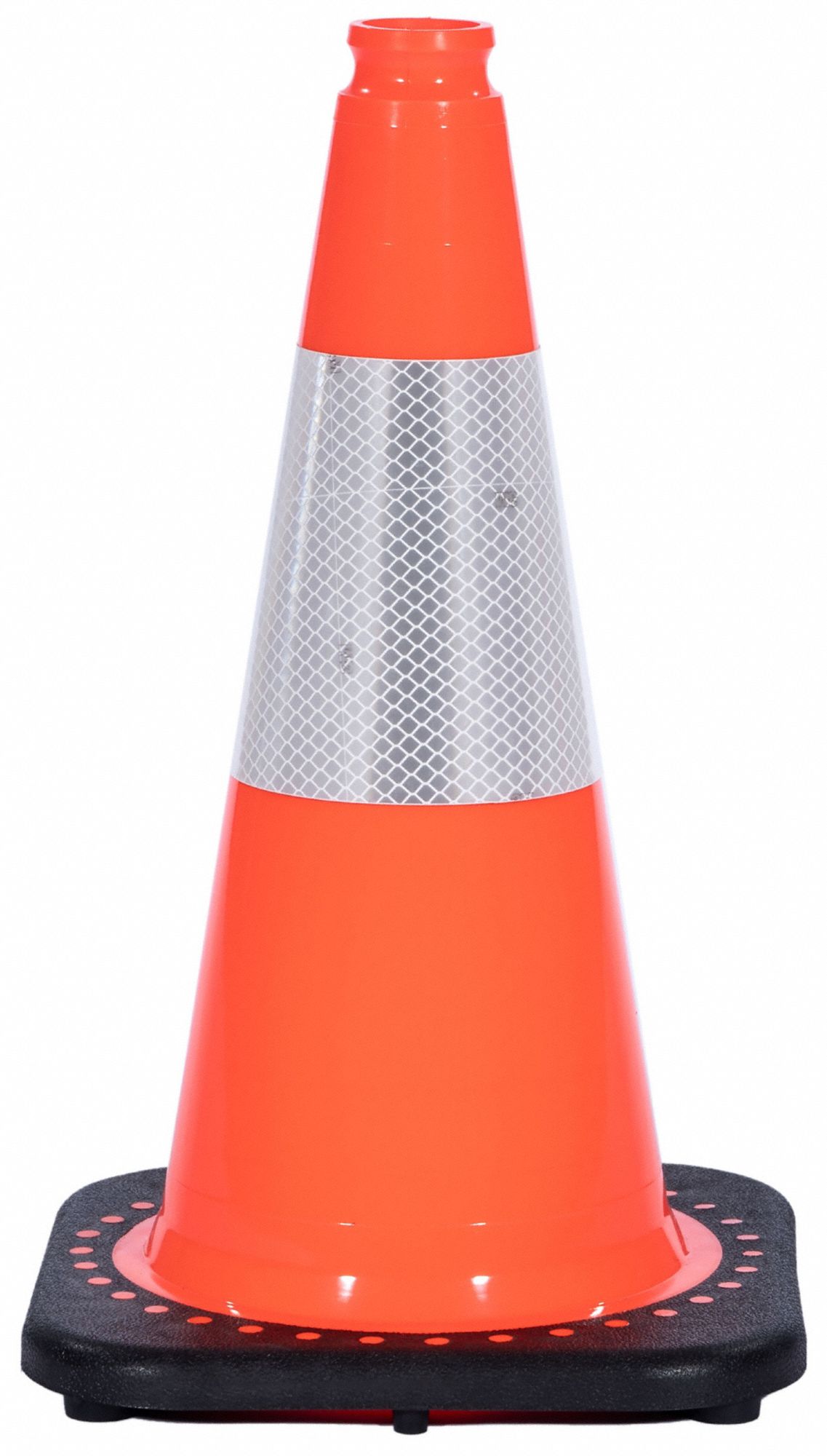 CÔNE DE SIGNALISATION, JOUR OU ROUTE À BASSE VITESSE, RÉFLÉCHISSANT, 18PO, ORANGE, STANDARD