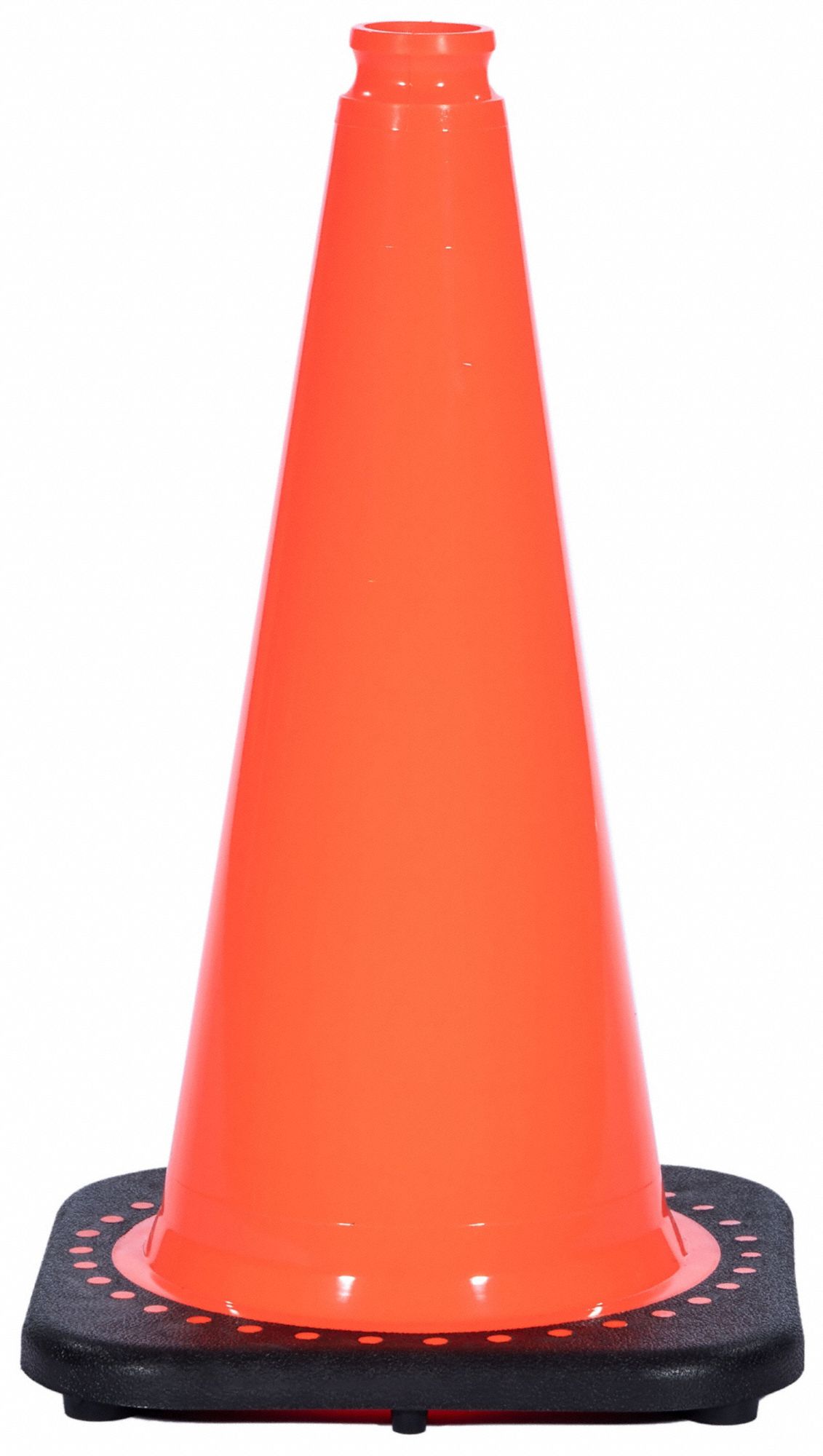 CÔNE DE SIGNALISATION, NON DESTINÉ À ÊTRE UTILISÉ SUR LA ROUTE, NON RÉFLÉCHISSANT, POIGNÉE, ORANGE/NOIR, 18PO