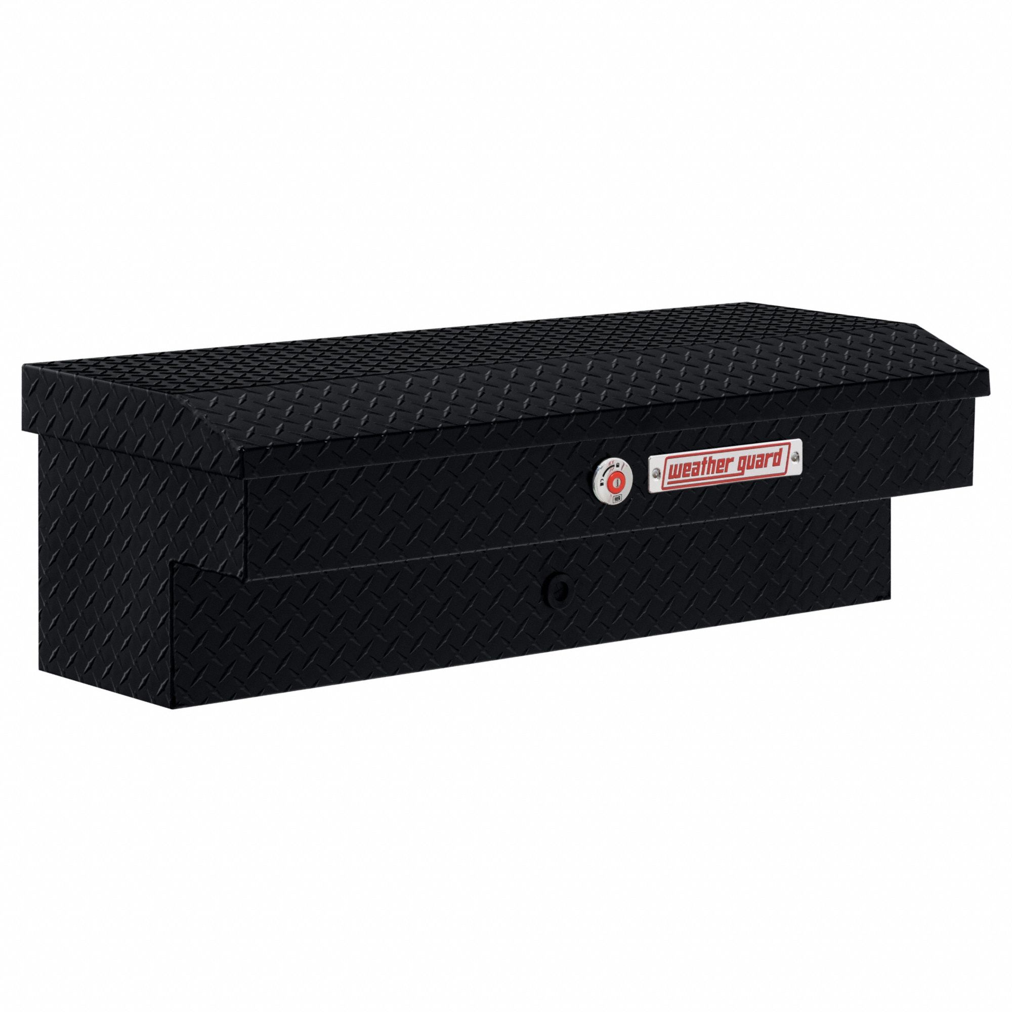 Side-Mount Truck Box: Side-Mount Truck Box, Aluminum, 13 in Overall Ht, Gloss Black