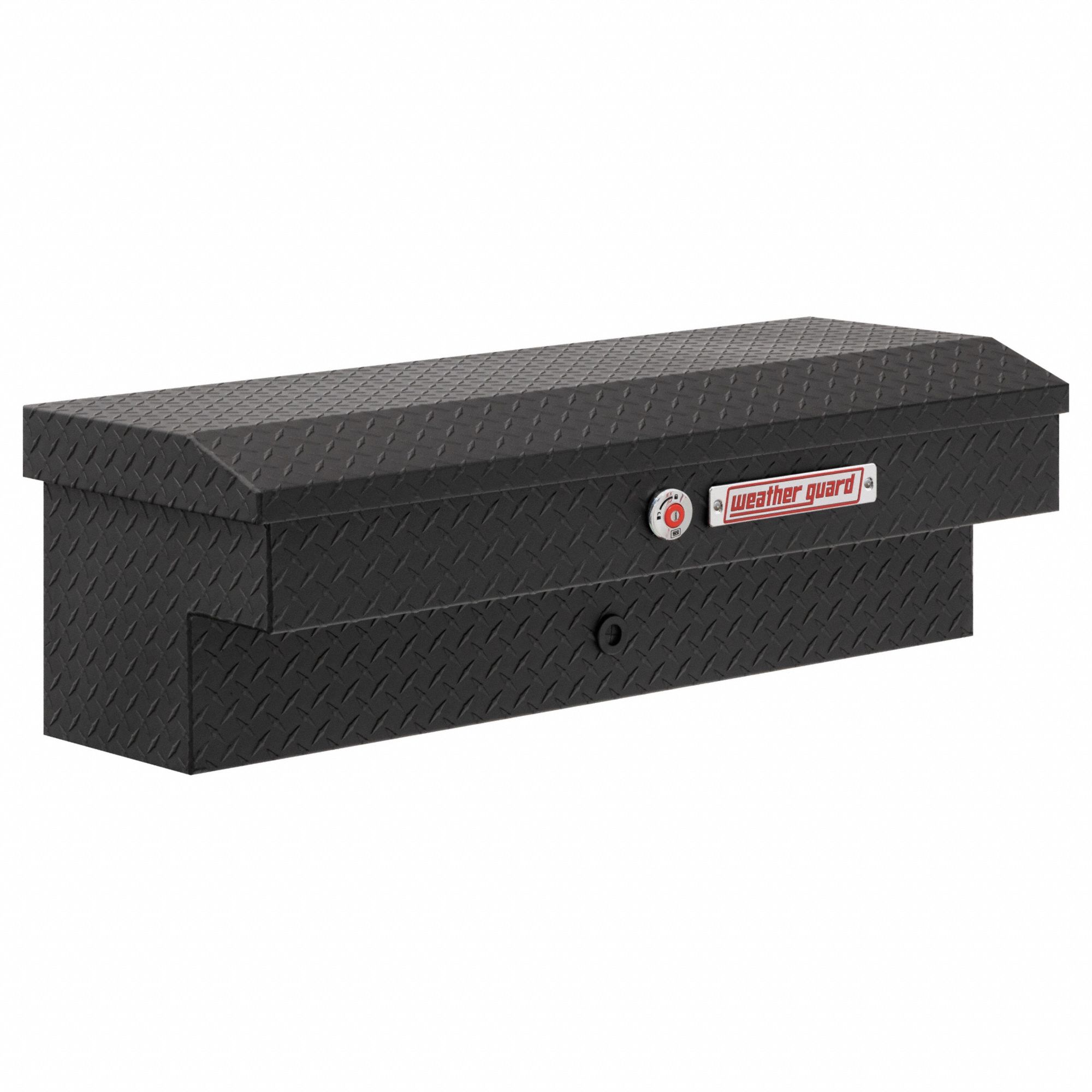 Side-Mount Truck Box: Side-Mount Truck Box, Aluminum, 13 in Overall Ht, Matte Black