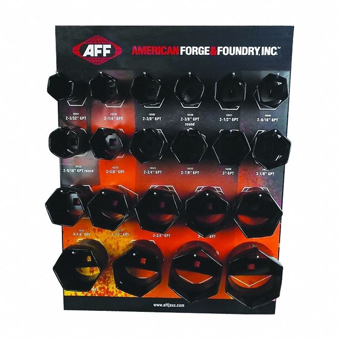 AMERICAN & FOUNDRY, 21 Pieces, 2 3/32 to 5 1/4 Socket Size Range