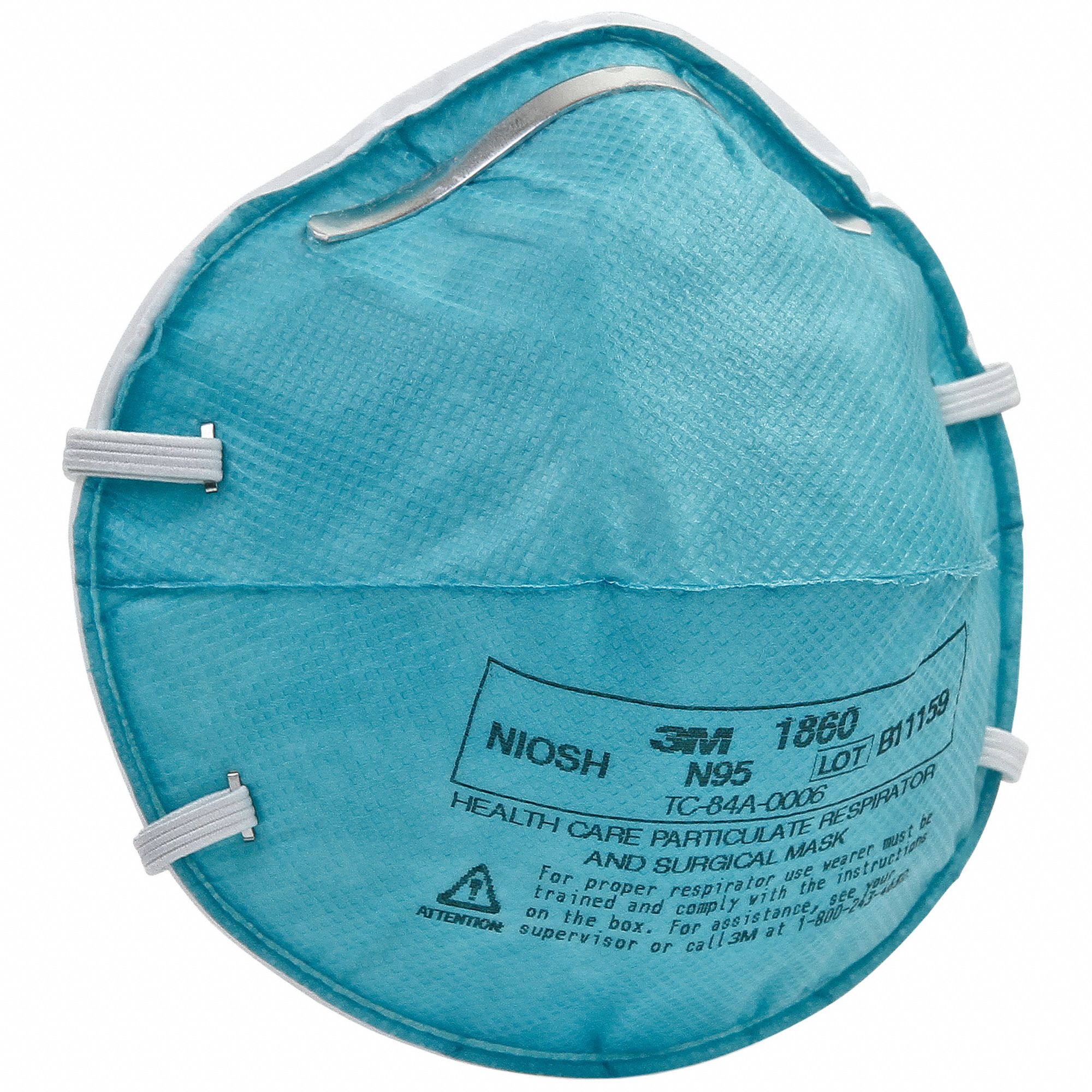 DISPOSABLE PARTICULATE RESPIRATOR, POLYESTER/PP/PUR/AL/STEEL, UNIVERSAL, N95, 20/BOX