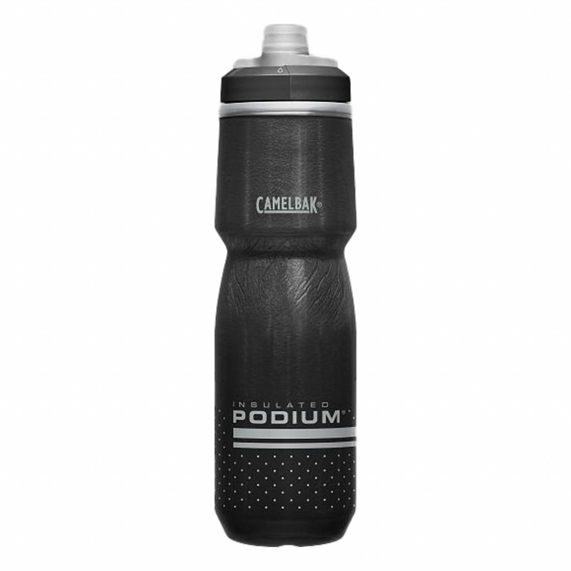 Bottle: 24 oz Capacity, Black, Polypropylene, BPA-Free, 10 1/2 in Overall Ht, Bottle