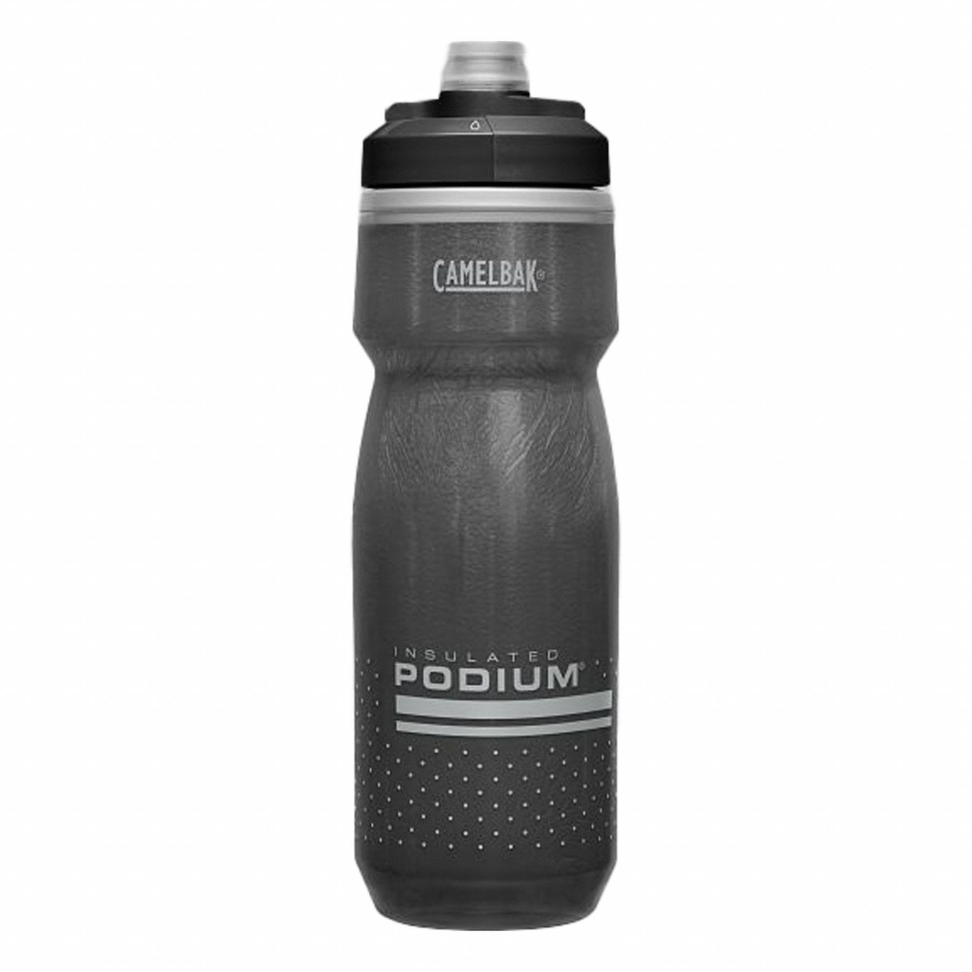 Bottle: 21 oz Capacity, Black, Polypropylene, BPA-Free, 9 1/2 in Overall Ht, Bottle