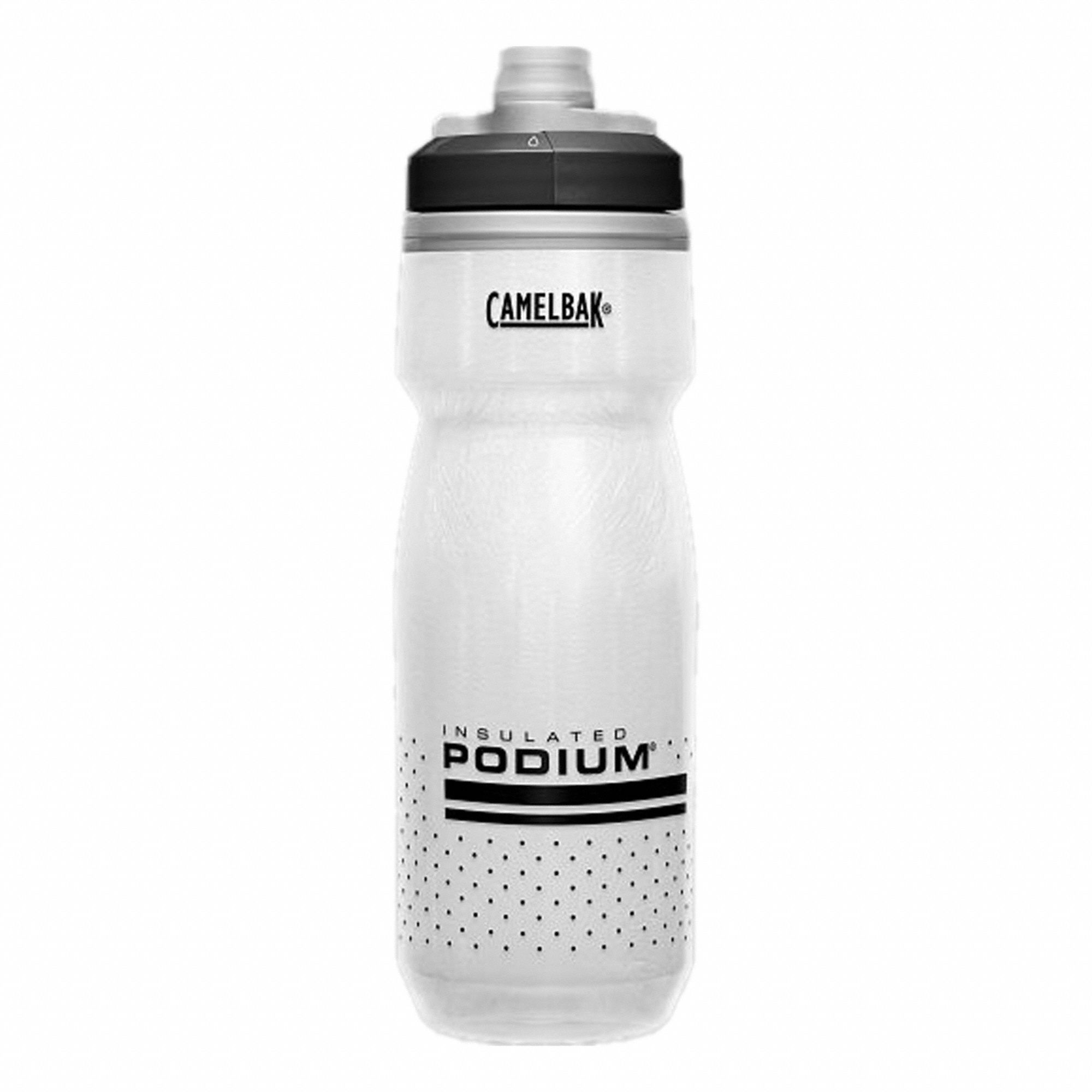 Bottle: 21 oz Capacity, White, Polypropylene, BPA-Free, 9 1/2 in Overall Ht, Bottle