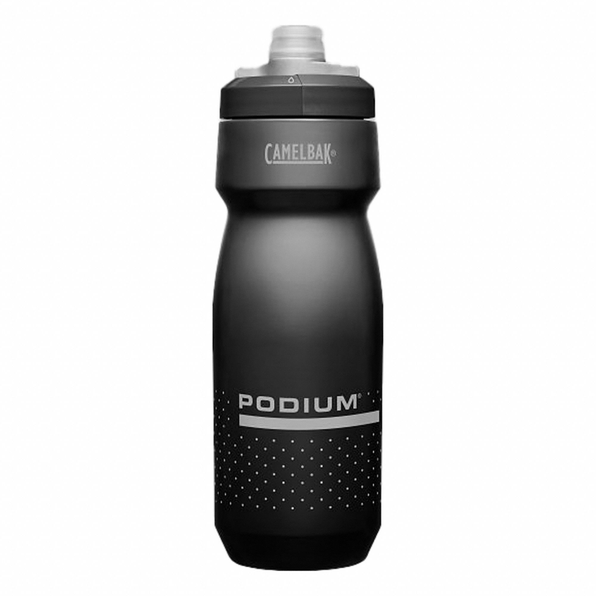 Bottle: 24 oz Capacity, Black, Polypropylene, BPA-Free, 9 in Overall Ht, 3 in Overall Dia