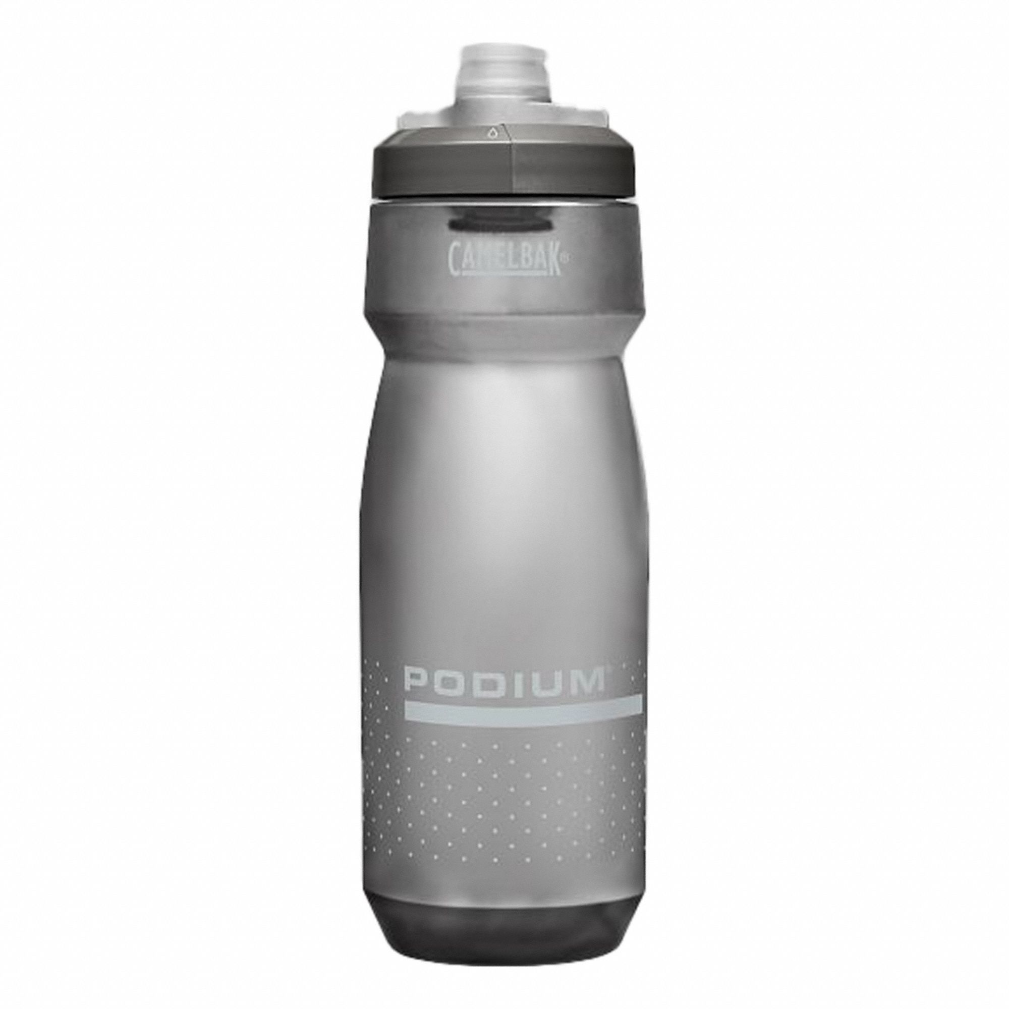 Bottle: 24 oz Capacity, Gray, Polypropylene, BPA-Free, 9 in Overall Ht, 3 in Overall Dia