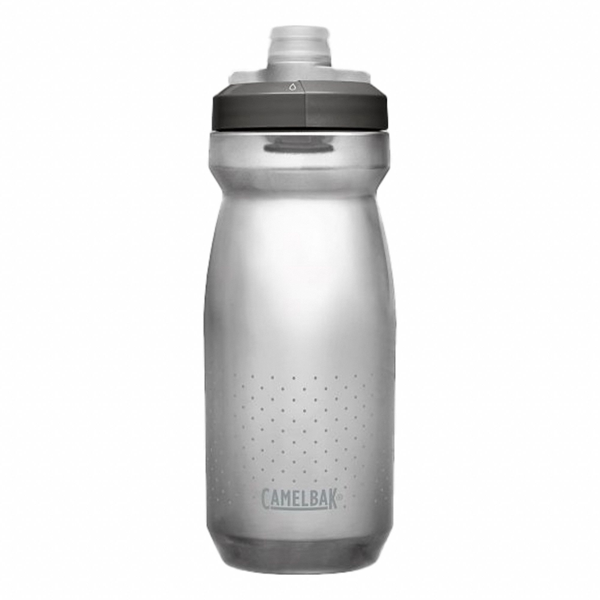 Bottle: 21 oz Capacity, Gray, Polypropylene, BPA-Free, 8 1/4 in Overall Ht, Bottle