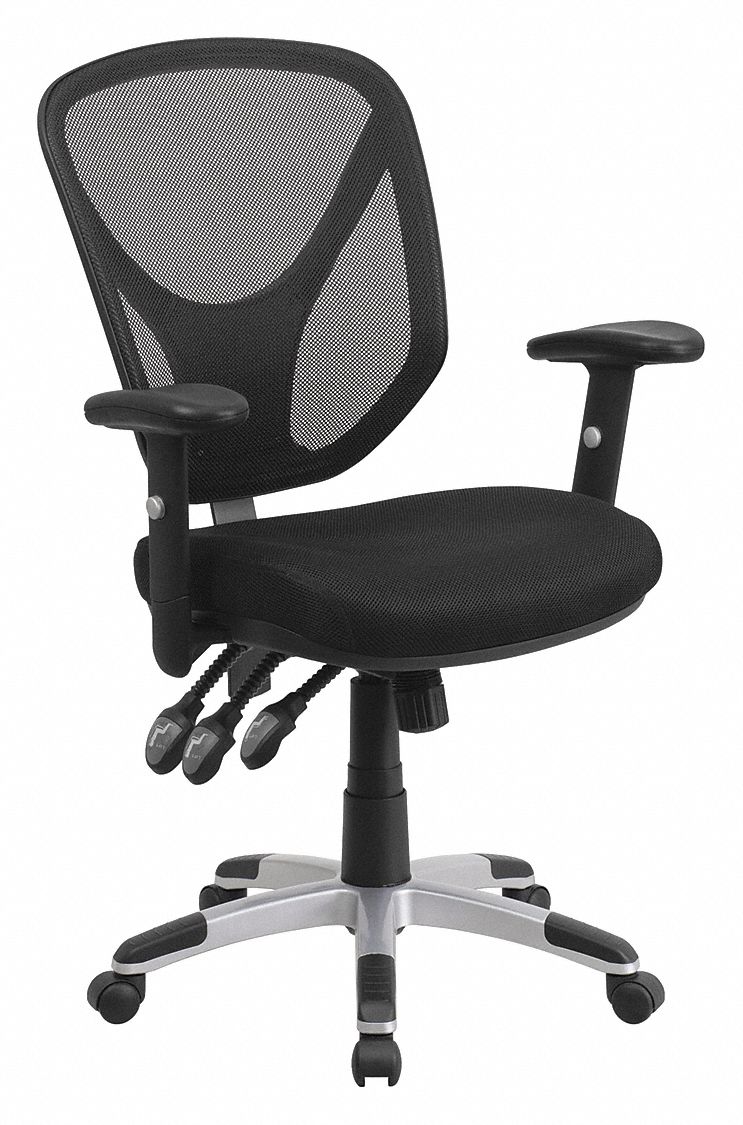 Office Chair 43 3/4 in H Silver