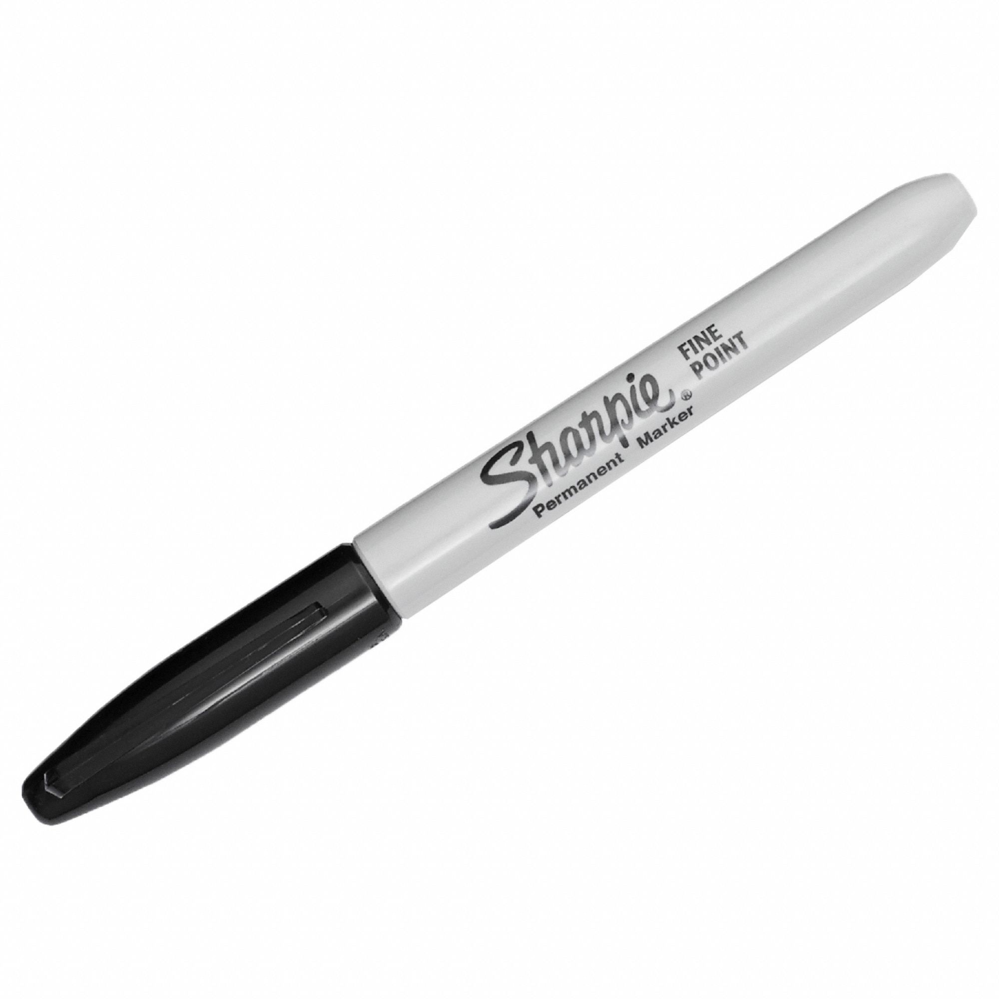 Permanent Marker: Black, Capped, Fine, Permanent Ink, Single Tips, Std, 36 PK
