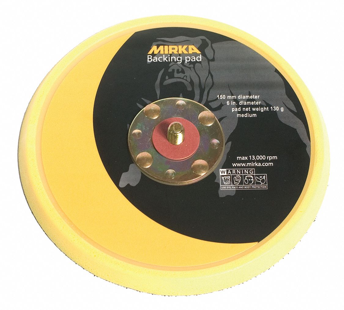 Grip Faced Backup Pad 6 Dia J-Hook