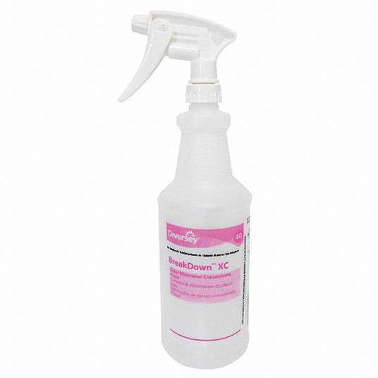 Diversey Trigger Spray Bottle: 32 oz Container Capacity, Mist/Stream, White, White, HDPE, 12 Pk 130262
