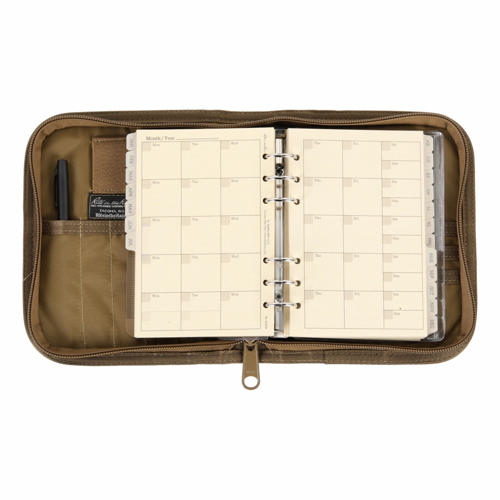 Planner Kit: Undated Format, 7 in Sheet Ht, 4 5/8 in Sheet Wd, Monthly/Weekly