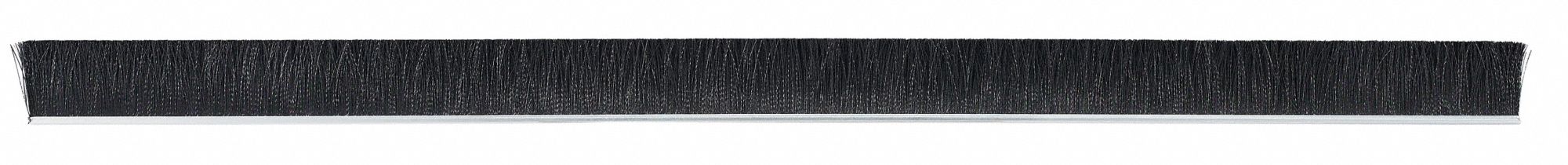 3/4 Trim Length 0.006 Bristle Diameter Tanis Brush MB252024 1/8 Stainless Steel Backed Strip Brush with Crimped Black Nylon Bristles 24 Overall Length 