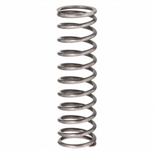 RAYMOND Compression Spring: Medium Duty, Std Steel, 3 1/16 in Overall Lg,  0.091 in Wire Dia., 6 PK