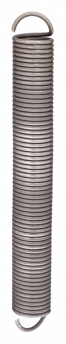 Extension Spring: Carbon Steel, 5 7/8 in Free Lg, 0.062 in Wire Dia, 0.734 in O.D., 2 PK
